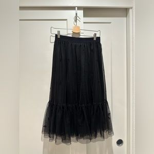 MIDI Black Skirts 3 layers